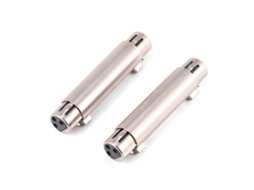 2 Adaptadores Conector Xlr Fêmea Para Fêmea Para Microfone Áudio 3 Pinos