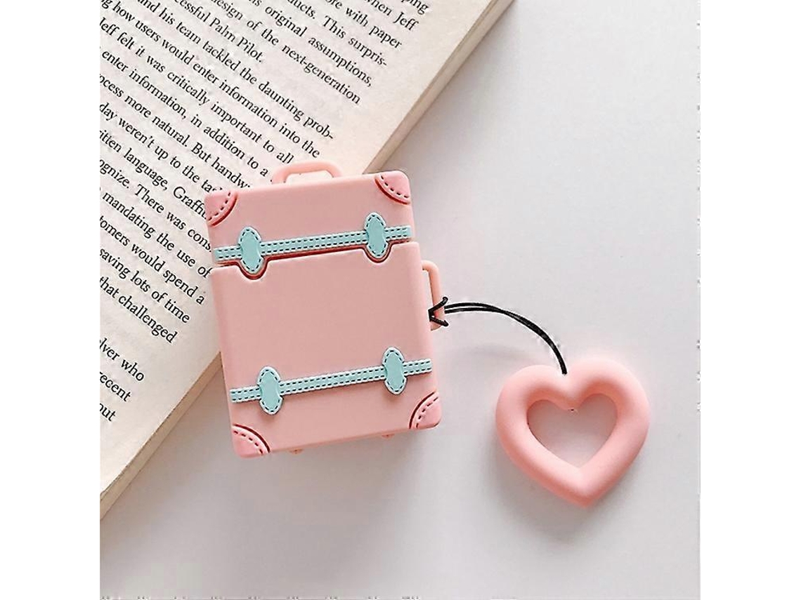 Capa Protetora De Silicone Em Formato De Maleta, Resistente A Impactos E Com Cores Vibrantes, Para Fones De Ouvido Sem Fio Apple Airpods 1/2.