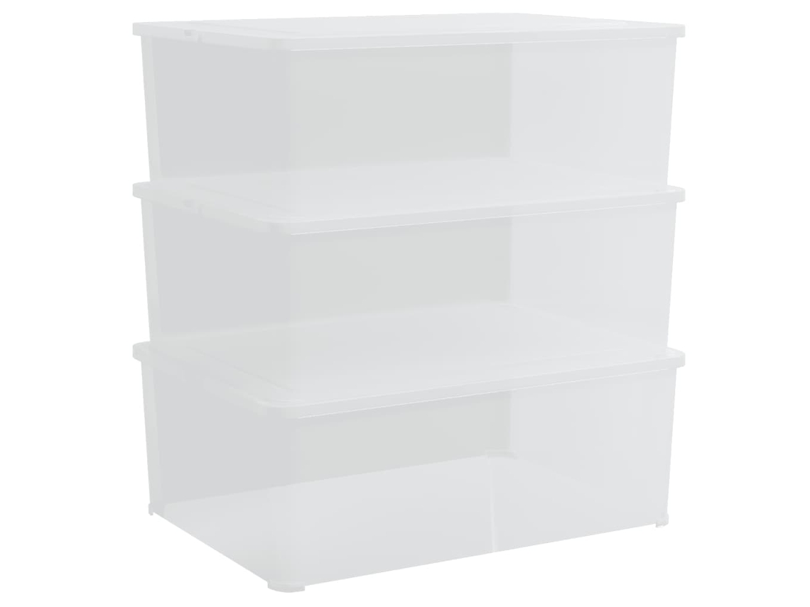Plastic Storage Box, Plastic Storage Boxes Vidaxl Transparente Polipropileno (n/a)