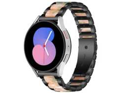 Pulseira De Metal Resinado Intercalada Para Galaxy Watch 5 40/44mm