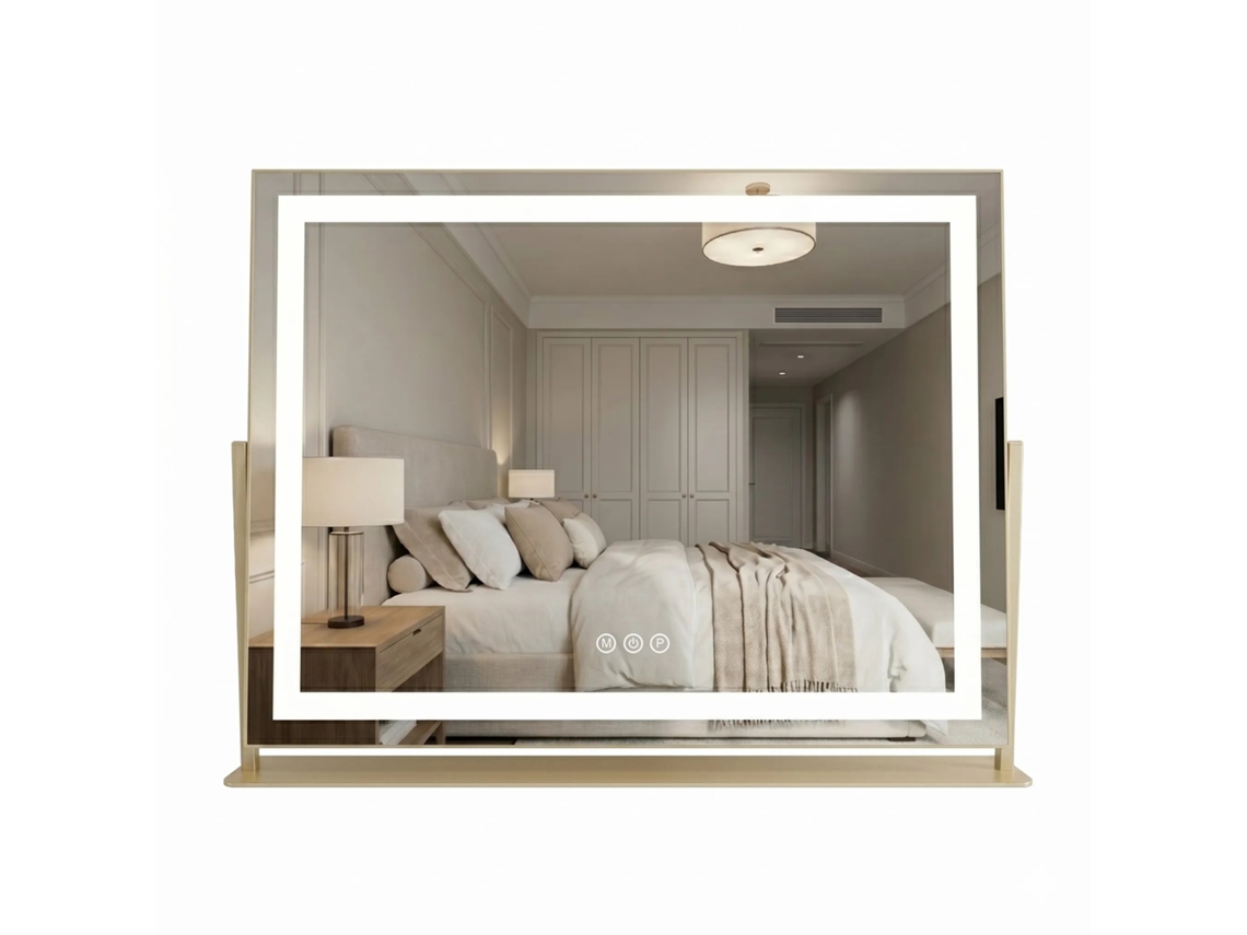 Espelho de Parede REA Studio Gold 58x45 Led
