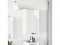 Vidaxl Armário De Banheiro Branco Brilhante 39 X 23,5 X 65 Cm