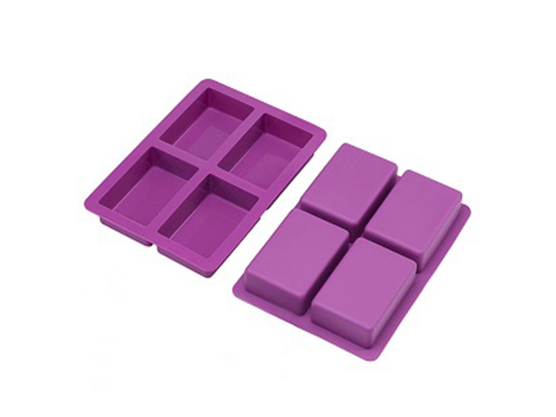 Forma De Bolo Quadrada Roxa