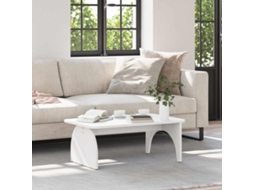 Vidaxl Mesa De Centro Branco 80 X 50 X 31 Cm Madeira De Pinho Maciça