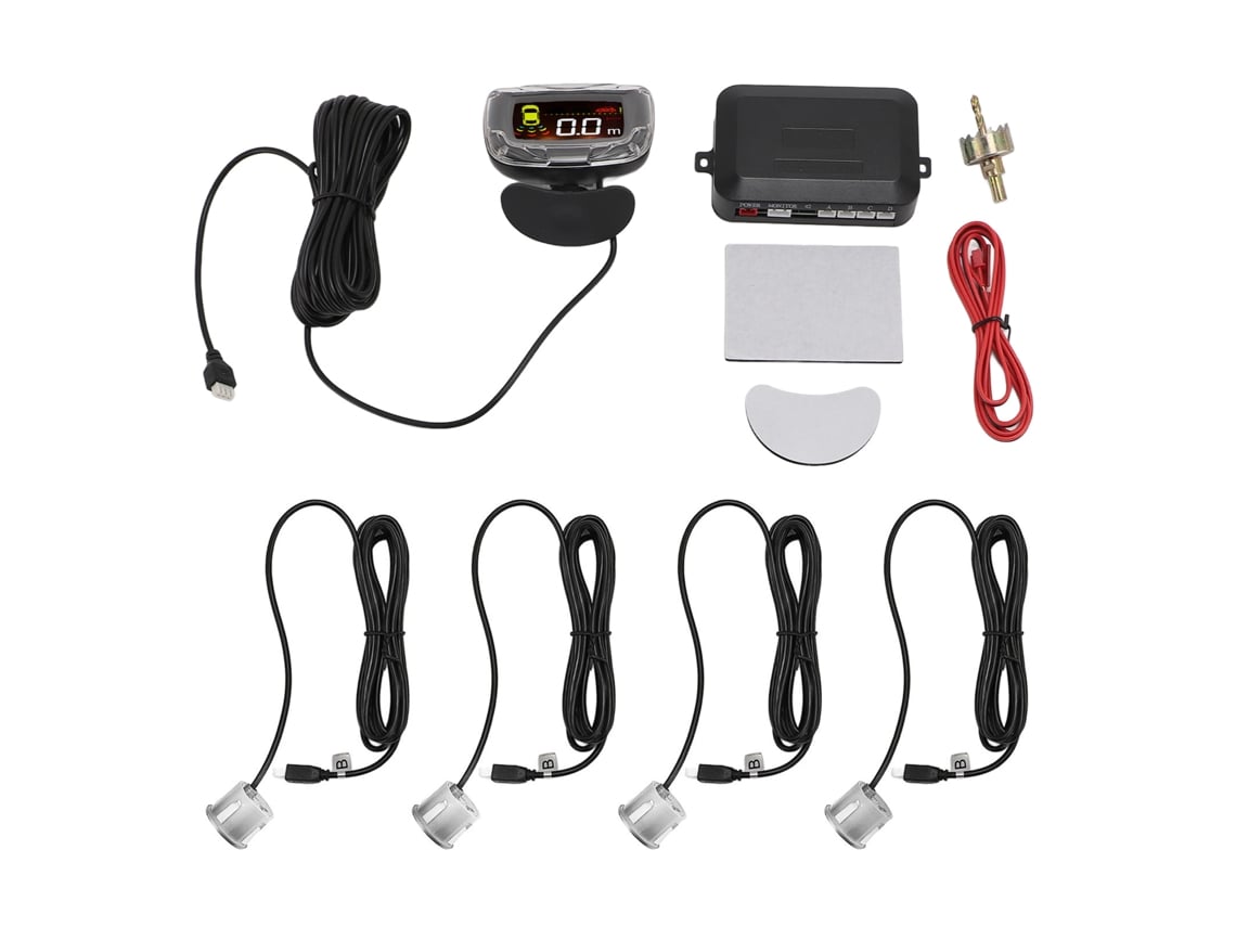 Sistema de Radar de Ré com 4 Sensores, Display Lcd e Luzes de Aviso