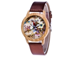 Reloj De Mulher Zhoulianfa Com Mostrador Números Árabes Pulseira De Pu Reloj De Quartzo Estudante Café