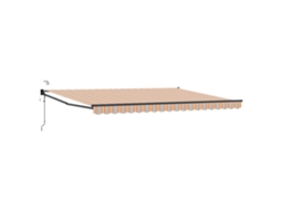 Conjunto 1 Toldo Elétrico Vidaxl Azul Poliéster (5 X 3 M)