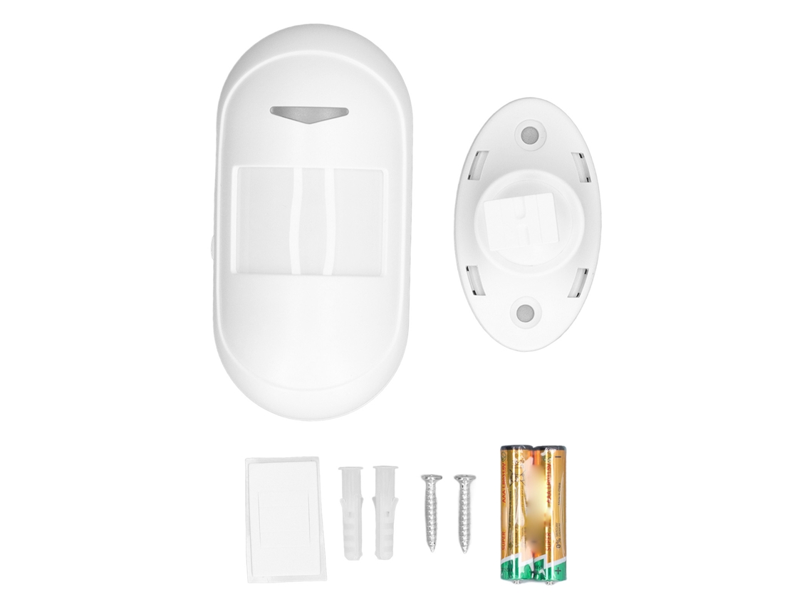 Sensor de Alarme para Porta e Janela, Detector de Movimento PIR Infravermelho, Recarregável USB