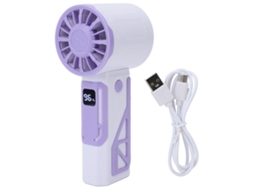 Ventilador Portátil Usb Recarregável Potente Silencioso Roxo