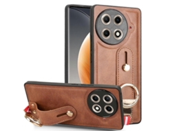Capa De Couro Com Pulseira Para Tecno Camon 30s / 30s Pro