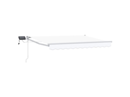 Conjunto 1 Sombra De Sol Externa Vidaxl Branco Poliéster (3,5 X 2,5 M)
