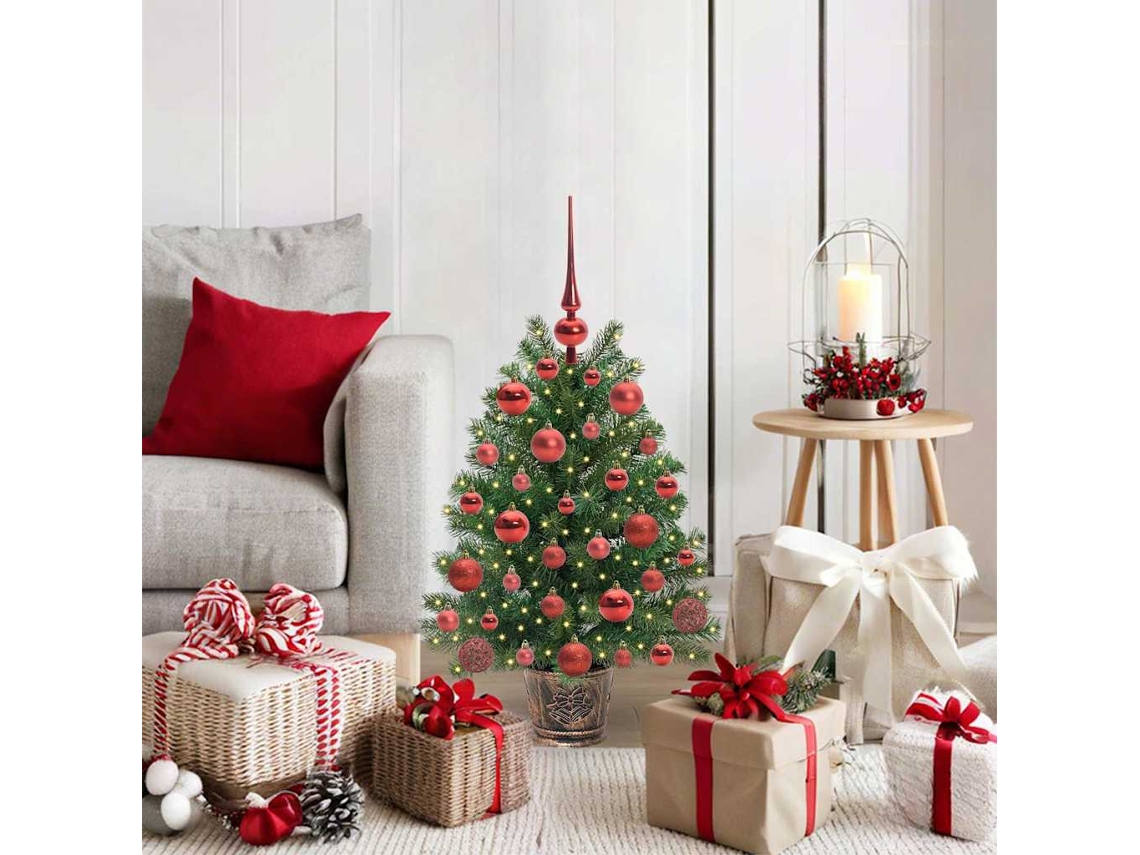 Vidaxl Árvore De Natal Artificial Com 150 Leds Verde 75 Cm Pe E Pvc