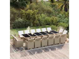 Garden Dining Set, Garden Dining Sets Vidaxl Bege Rattan / Vime (n/a)