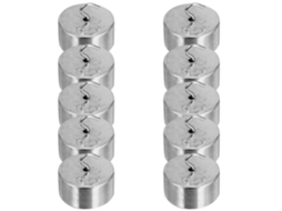 Conjunto de 10 Pesos Metal Prateados para Pendurar, Leves e Portáteis, Experimentos Mecânica Ensino Física. 8,