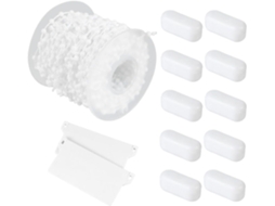Conjunto De Pesos Para Cortinas Stobaza, Resistentes E Fáceis De Instalar, Em Plástico Branco, Ideais Para Persianas