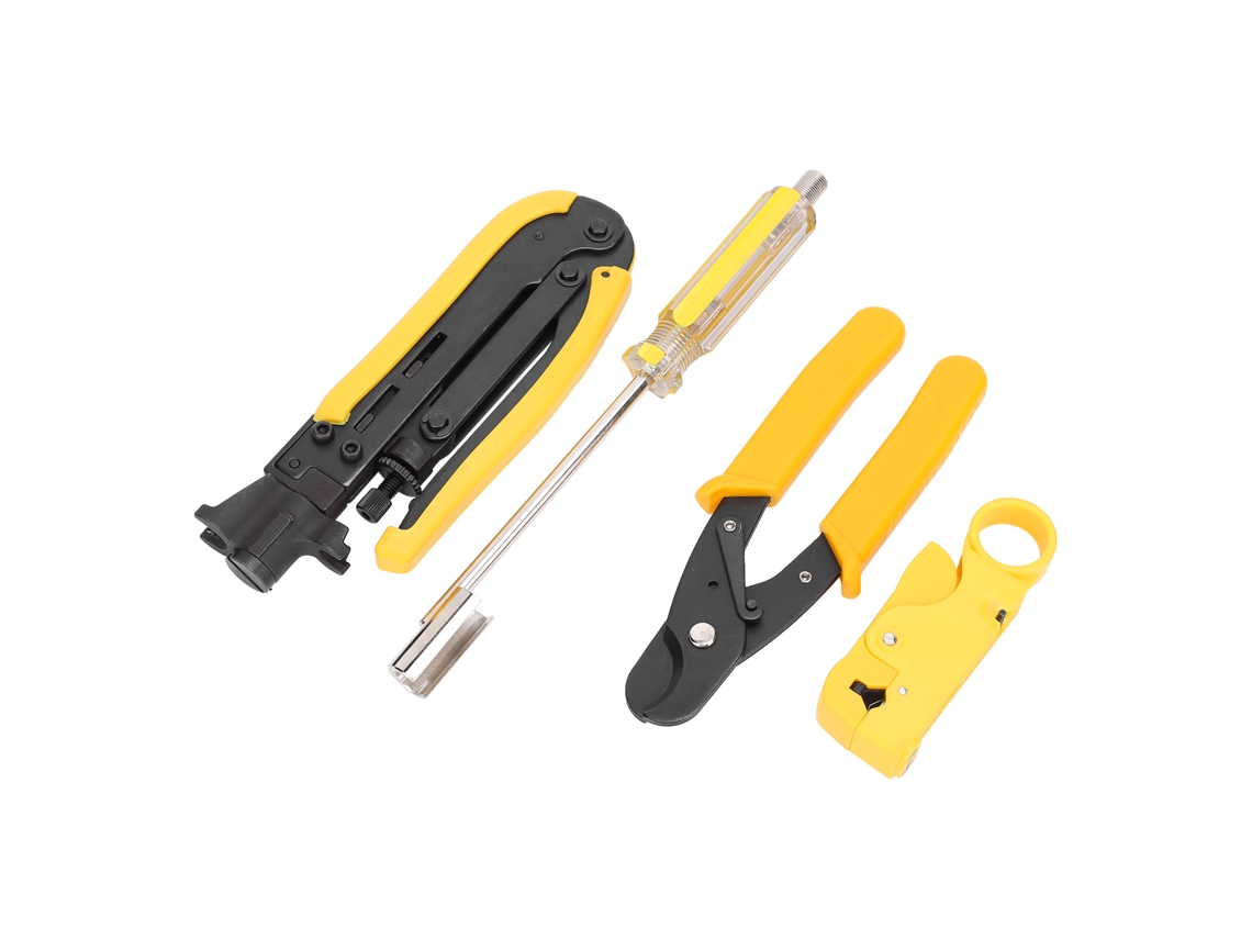 Ferramenta De Compressão Multifuncional Para Cabos Coaxiais Rg6 Rg59 Rg11 Com Alicate De Crimpar E Despachar