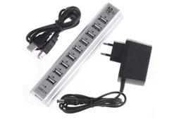 Yizhood 10 portas hub divisor teclado u disco mouse usb 2.0 hub branco plástico divisor docking station