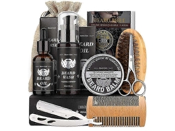 Kit De Cuidados Com A Barba Para Homens Inclui Escova, Pente, Bálsamo, Óleo E Tesoura. Jinyubo Store