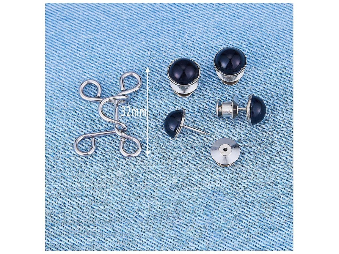 Fivela Ajustável De Cintura Em Metal Premium Com Pérola/pedra Strass Para Roupas E Acessórios Perola Negra
