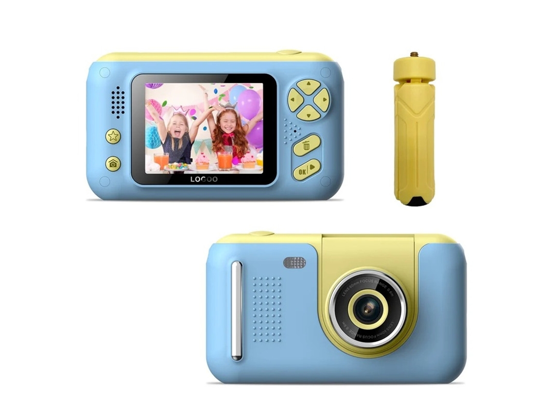 Câmera infantil Yizhood 4000W HD Pixel de 24 polegadas com lente dobrável e tripé azul