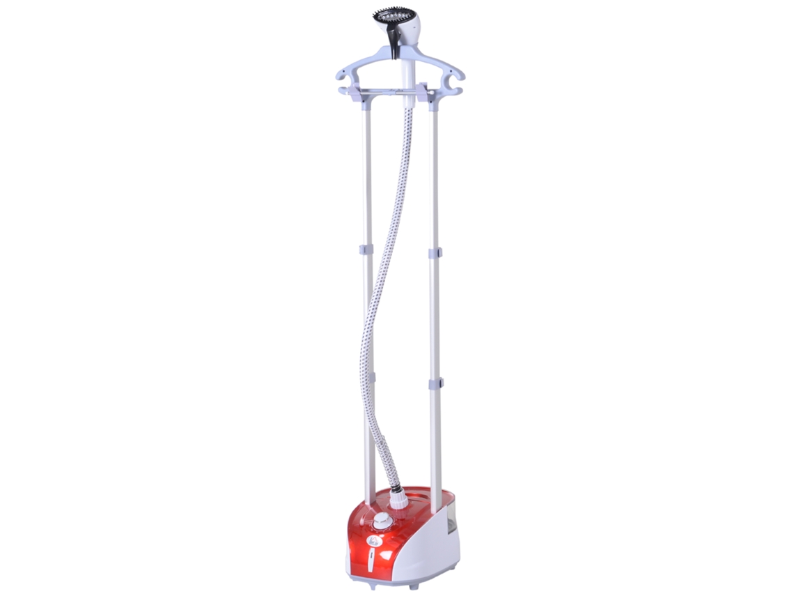 Vaporizador de Roupa AQUAFORGE vertical, 1950W, 32g/min, 2L, haste telescópica, 45min vapor, 11 temperaturas, vermelho