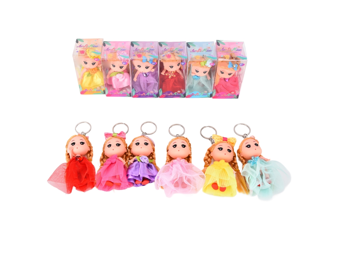 Ats 12 Peças de Bonecas Chaveiros Bonitos e Coloridos Adornos Brinquedos para Meninas com Mais de 3 Anos