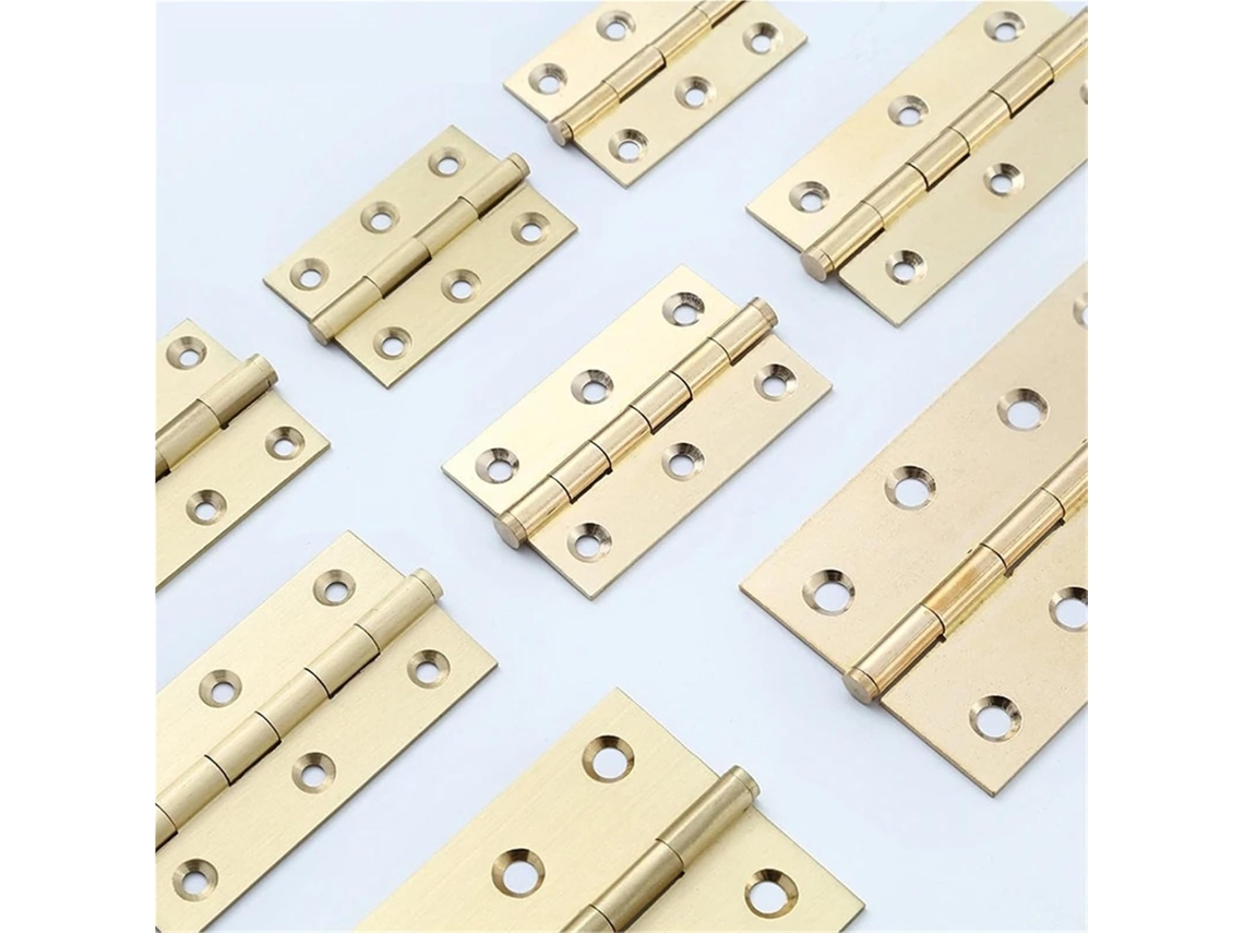 Dobradiças De Latão Para Móveis, Armários, Portas E Janelas, Com Cabeça Plana Silenciosa, 1 Peça 100mm