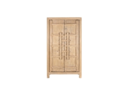 Guarda-roupa em madeira maciça de olmo natural, 115x48x210cm