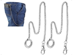 Cadeia De Broche 40 Cm - Chaveiro - Aço Inoxidável - Sustentável - Elegante - Conjunto De 2 - Adorno