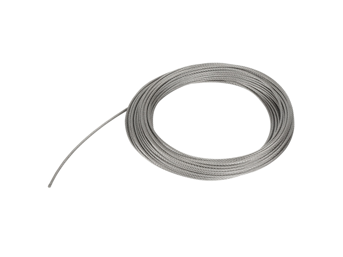 Cabo De Aço Inox 304 2.5mm 20m Para Pesca E Elevação