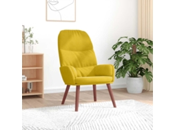 Vidaxl Cadeira De Descanso Veludo Amarelo