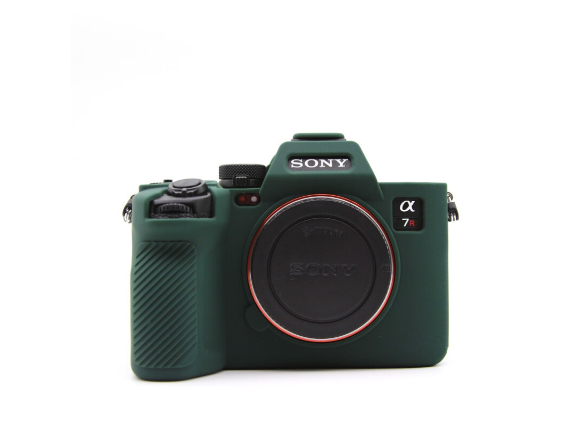 Capa Silicone HEXINYIGJLY para Sony A7rm5/a7rvleve, Acesso Total, Tripé, Proteção Impactos Verde