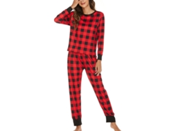 Conjunto De Pijama De Manga Longa Com Gola Redonda, Macio E Transpiravel, Para Homem E Mulher, Várias Especificações 8406 S