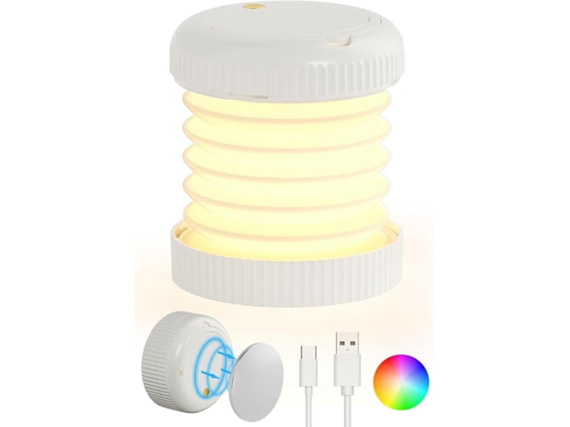 Lanterna Led Para Acampamento, Lanterna Magnética Para Acampamento, Lâmpada De Barraca Com Mudança De Cor Rgb, Portátil, À Prova D Aquaforge