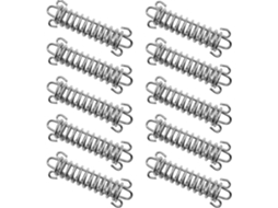 Fivela de mola AQUAFORGE para corda de barraca, aço inoxidável, 10 peças
