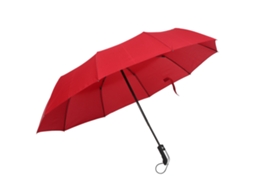 Paraguas Automático Compacto De Acero Negro Uv Impermeable Plegable Viaje Burgundy