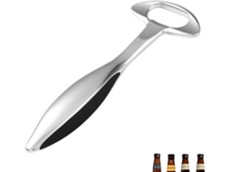 Abridor De Garrafas Em Aço Inoxidável, Saca, Rolhas Com Cabo Ergonômico E Resistente, Ideal Para Uso Em Bares Domésticos Ou Externos(cabo Preto)