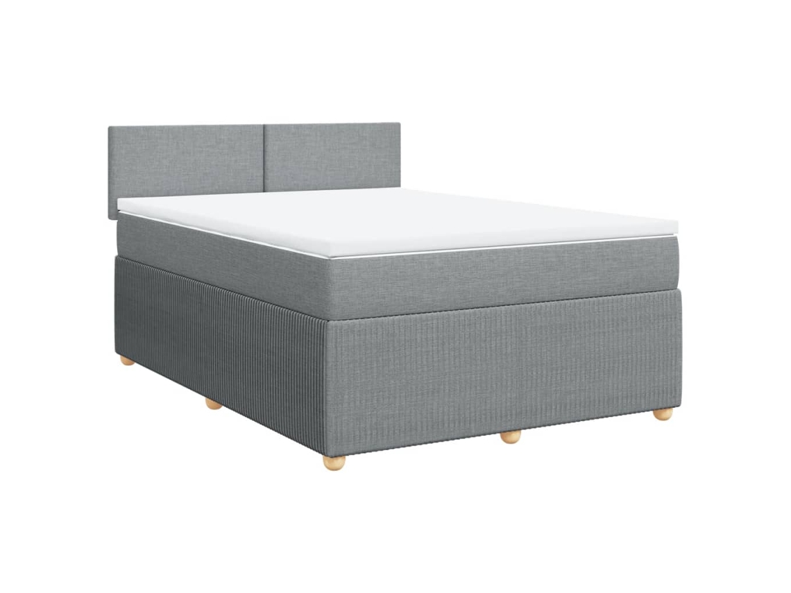 Box Spring Bed, Box Spring Beds Vidaxl Cinzeto Tecido (160 X 200 Cm)