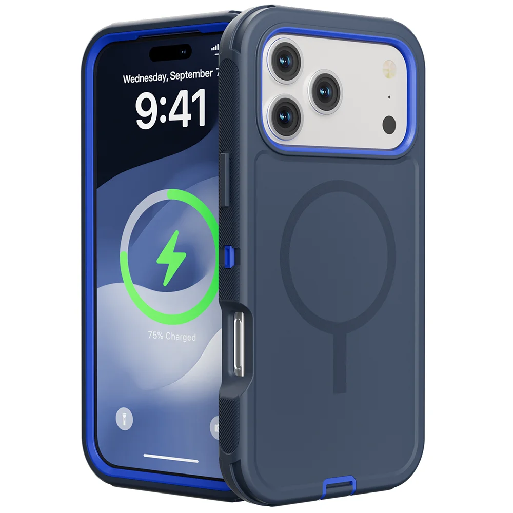 (azul, Iphone 14) Capa Para Celular, Compatível Com Fixação Magnética Magsafe, Capa Protetora À Prova De Choque.