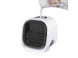 Mini Climatizador De Ar Moderno Com Usb E Umidificador/ Ventilador, Branco