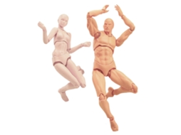 Primerox modelos de Corpo Humano Articulados Pvc com Base Móveis para Decoração e Presente