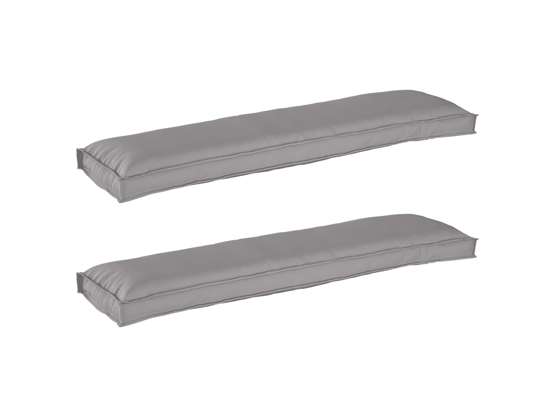 Vidaxl Conjunto De Almofadas Para Palete 2 Unid. Tecido Oxford Cinzeto
