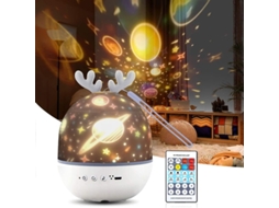 Projetor de Céu Estrelado Nova Line para Crianças, LED com 6 Filmes e Presente