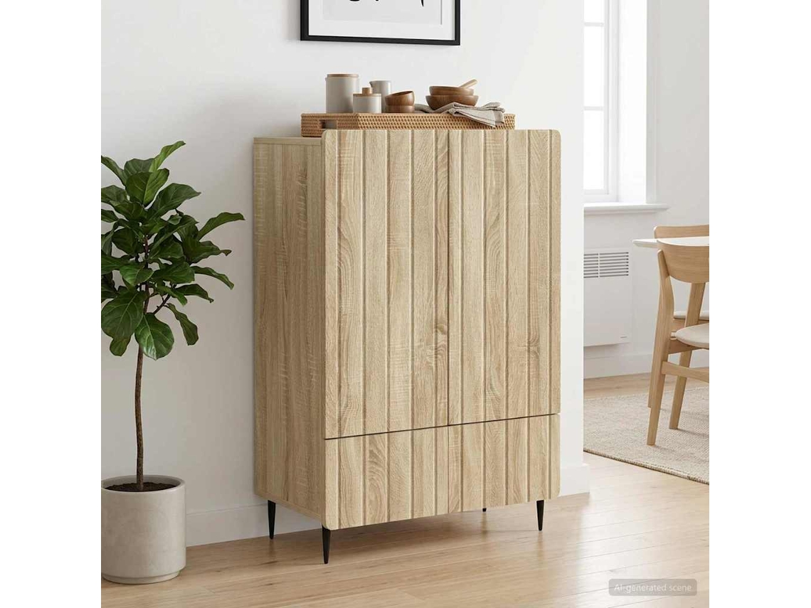 Vidaxl Buffet Carvalho Sonoma 66 X 34,5 X 97 Cm Derivados De Madeira