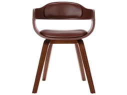 Maison Exclusive - Cadeira De Jantar Madeira Curvada E Couro Artificial Castanho