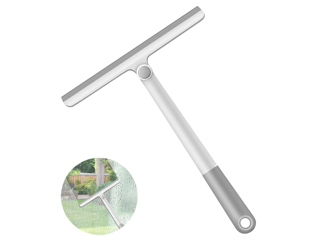 Raspador De Chuveiro Com Cabo Extensível Giratório 360°, Raspador Multiuso De Silicone Para Limpeza De Chuveiro, Espelho, Vidro, Azulejo E Janelas