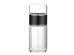 Garrafa Infusora De Chá Em Vidro De Parede Dupla Com Filtro De Aço Inoxidável Para Chá A Granel, 500ml (16,9oz)