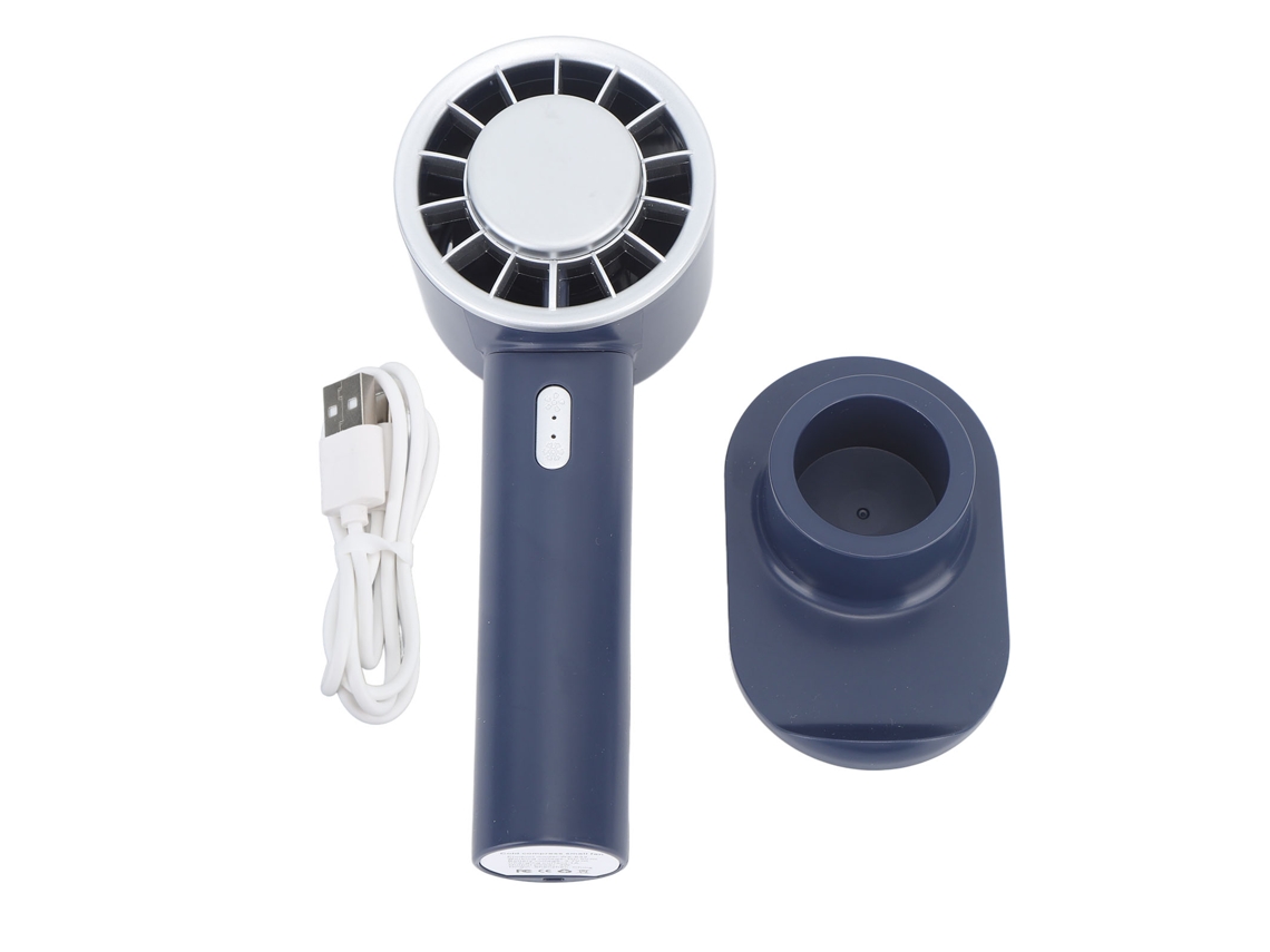 Mini ventilador portátil BRILVIBERA, carregamento USB, bateria 2200mAh, placa semicondutora, azul escuro