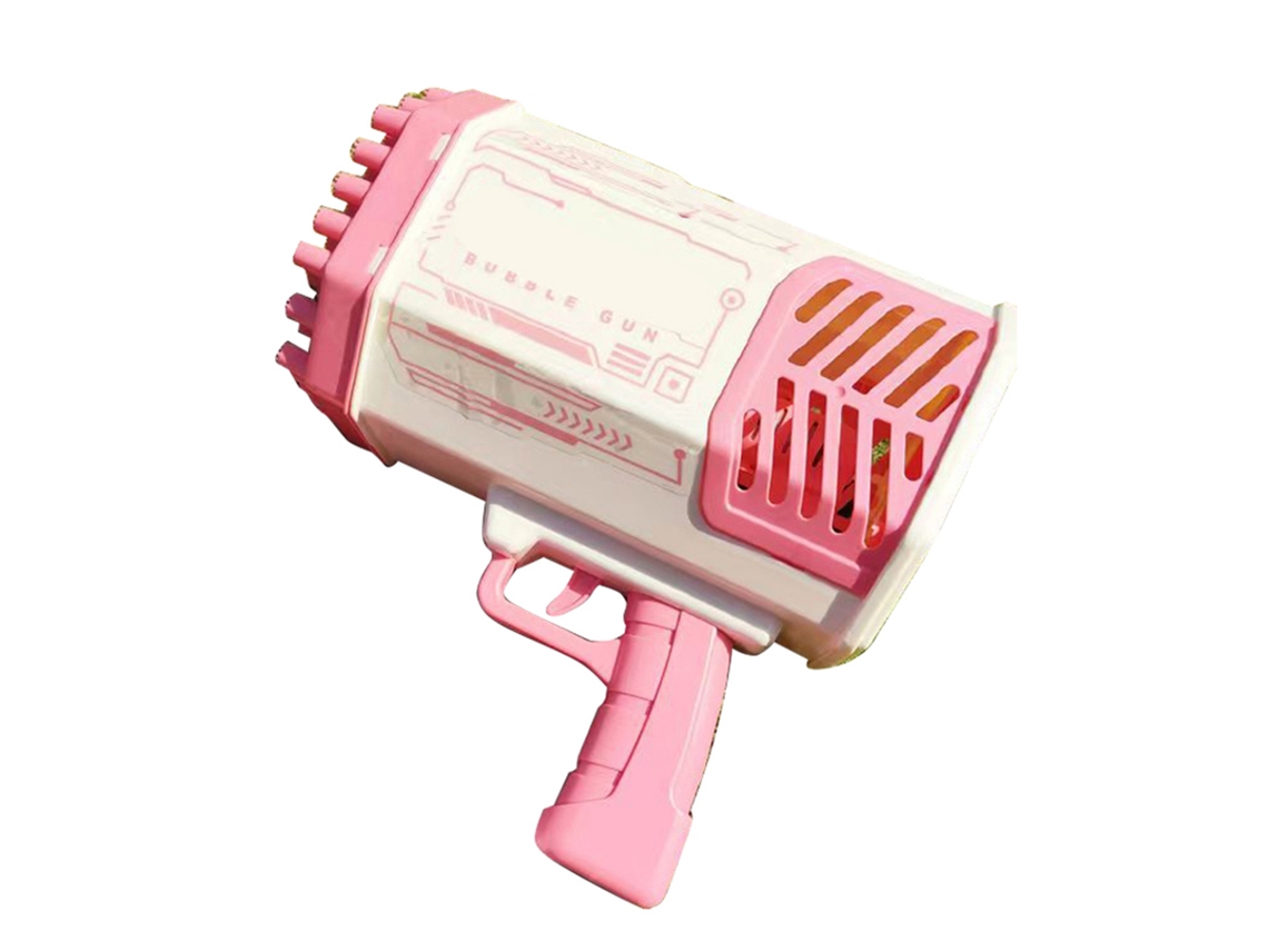 Máquina de fazer bolas de brinquedo para crianças com 69 bolinhas, portátil e com bateria de lítio rosa.