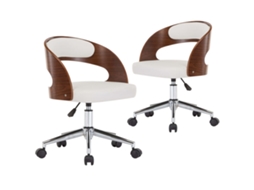 Dining Chair, Dining Chairs Vidaxl Branco Couro Artificial (n/a)